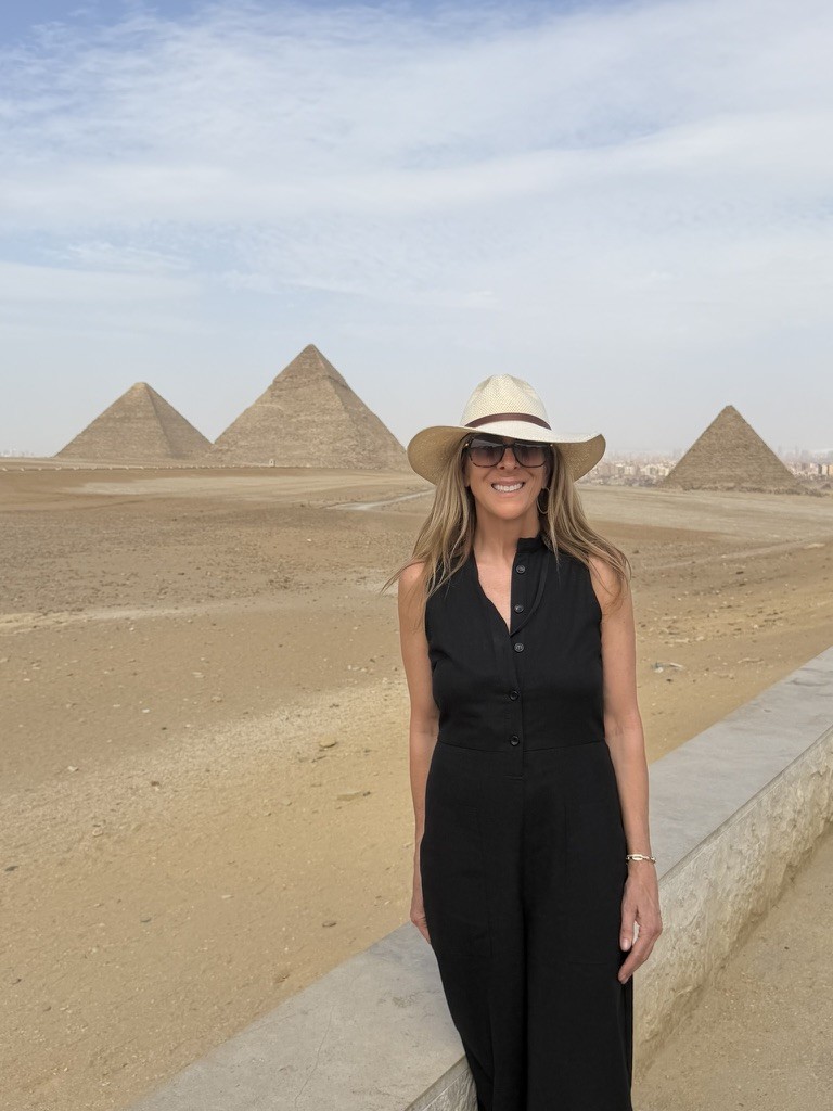 Gina at the pyramids of Giza, Egypt